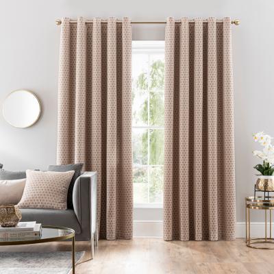 Dunelm Chenille Hive Honey Eyelet Curtains Honey