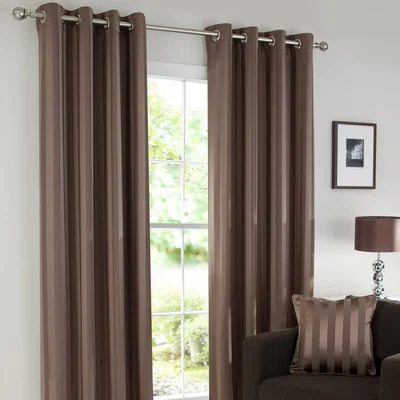 Dunelm Santa Cruz Taupe Eyelet Curtains Brown
