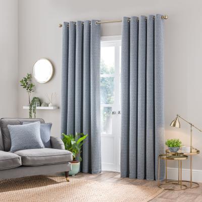 Dunelm Woodhouse Ashley Blue Boucle Eyelet Curtains Ashley Blue