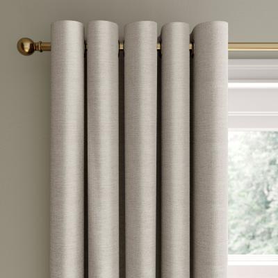 Dunelm Mendoza Velour Chateau Grey Blackout Eyelet Curtains Chateau Grey