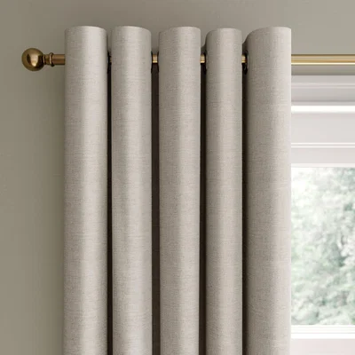 Dunelm Mendoza Velour Chateau Grey Blackout Eyelet Curtains Chateau Grey