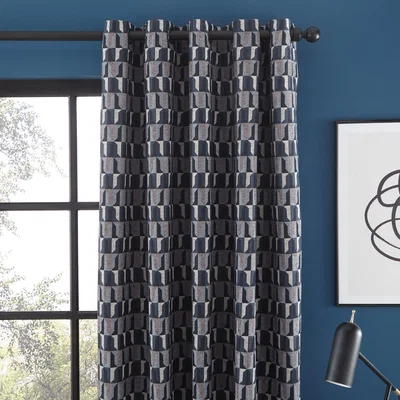 Dunelm Regent Navy Eyelet Curtains Navy Blue