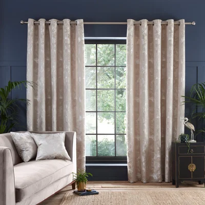 Dunelm Crane Natural Eyelet Curtains Natural