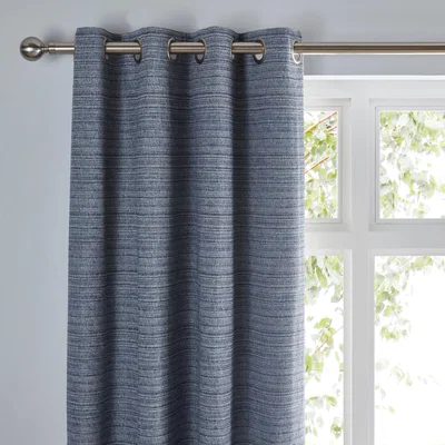 Dunelm Retreat Blue Eyelet Curtains Blue
