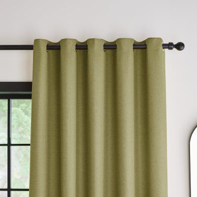 Dunelm Bondi Olive Eyelet Curtains Olive (Green)