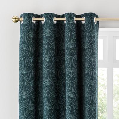 Dunelm Gatsby Thermal Eyelet Curtains Jade Green Jade (Green)