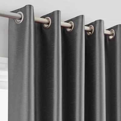 Dunelm Montana Charcoal Eyelet Curtains Charcoal