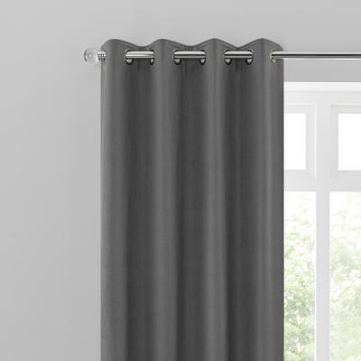 Dunelm Sienna Charcoal Eyelet Curtains Charcoal