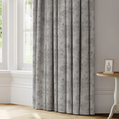 Dunelm Gracey Made to Measure Curtains Gracey Floral Grey