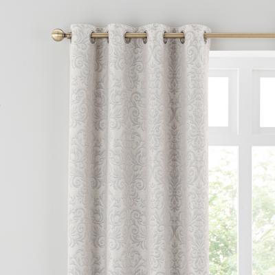 Dunelm Washed Damask Natural Eyelet Curtains Natural