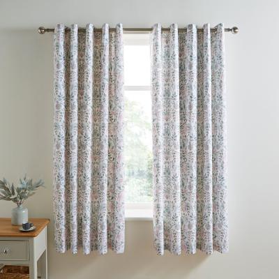 Dunelm Dorothy Green Blackout Eyelet Curtains Green