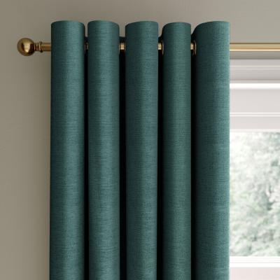 Dunelm Mendoza Velour Bottle Green Blackout Eyelet Curtains Bottle (Green)