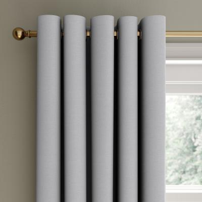 Dunelm Berlin Soft Grey Blackout Eyelet Curtains Grey