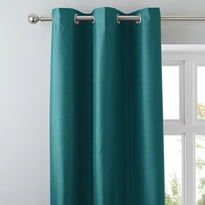 Dunelm Nova Jade Blackout Eyelet Curtains Green