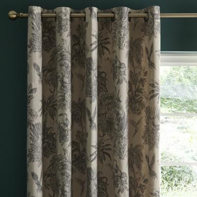 Dunelm Amazonia Natural Eyelet Curtains Brown