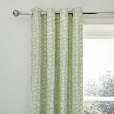 Dunelm Florentina Green Blackout Eyelet Curtains Green