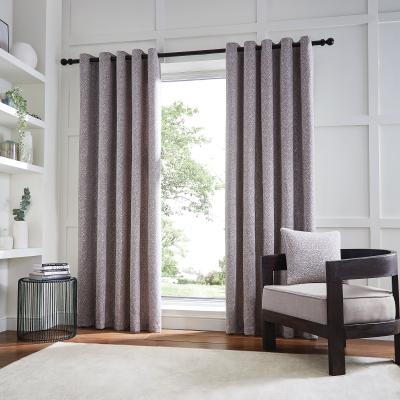 Dunelm Hyperion Interiors Eros Chenille Gold Eyelet Curtains Gold