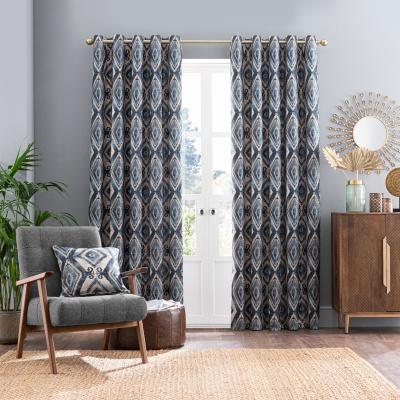 Dunelm Santa Rosa Navy Eyelet Curtains Navy