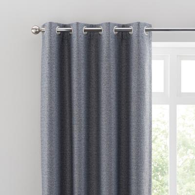Dunelm Metropolitan Grey Eyelet Blackout Curtains Grey