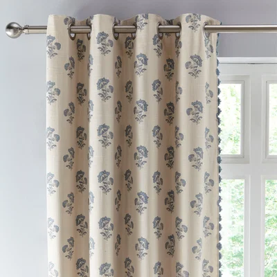 Dunelm Churchgate Clarendon Ashley Blue Eyelet Curtains Ashley Blue