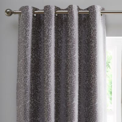 Dunelm Allana Silver Blackout Eyelet Curtains Silver