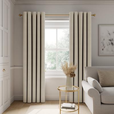 Dunelm Rotterdam Herringbone Mushroom Blackout Eyelet Curtains Mushroom