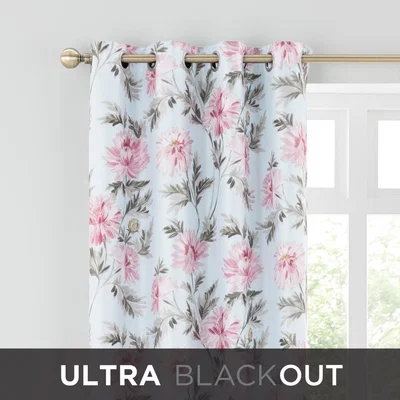 Dunelm Anaya Blue Ultra Blackout Thermal Eyelet Curtains Blue
