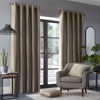 Dunelm Elements Ivar Ochre Eyelet Curtains Yellow