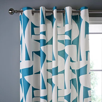 Dunelm Elements Klipp Teal Eyelet Curtains Teal (Green)
