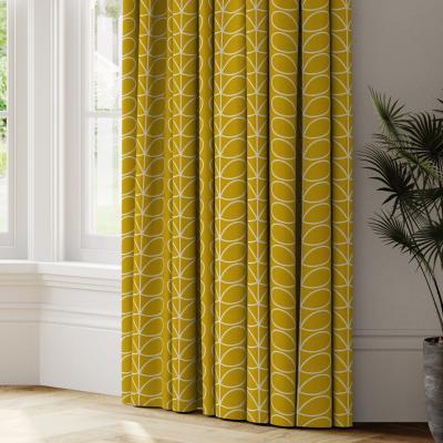 Dunelm Orla Kiely Linear Stem Made to Measure Curtains yellow