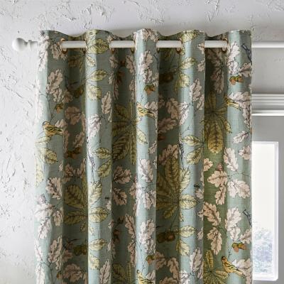 Dunelm Arboretum Lilypad Eyelet Curtains Green/Cream