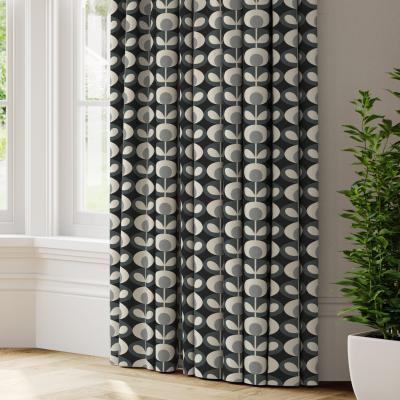 Dunelm Orla Kiely Oval Flower Made to Measure Curtains grey