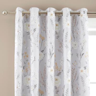 Dunelm Arabella Grey Blackout Eyelet Curtains Grey