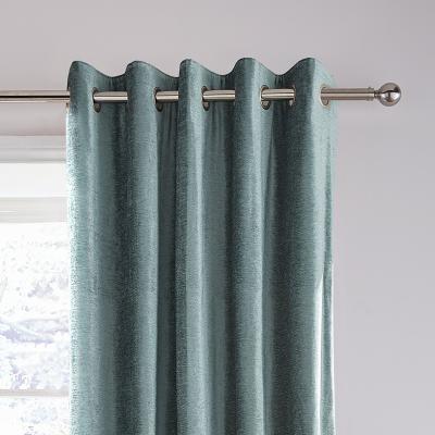Dunelm Dorma Lymington Mineral Chenille Eyelet Curtains Blue