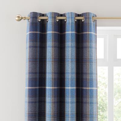 Dunelm Haddington Eyelet Curtains Blue Blue