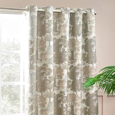 Dunelm Woodlands Natural Eyelet Curtains Woodlands Natural