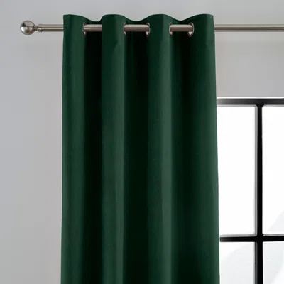Dunelm Peyton Emerald Eyelet Curtains Green