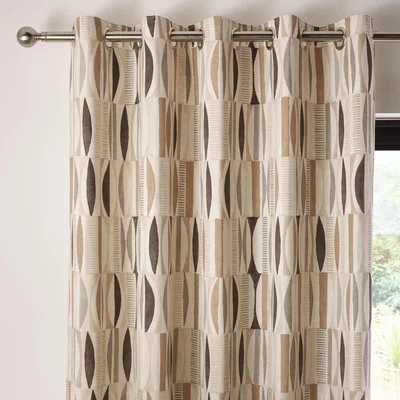 Dunelm Cuba Natural Eyelet Curtains Natural