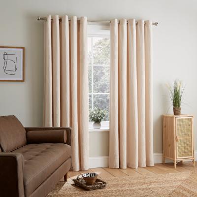 Dunelm Waffle White Sand Curtains White Sand