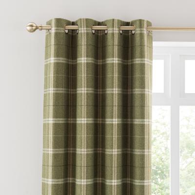 Dunelm Huntly Eyelet Curtains Olive Green