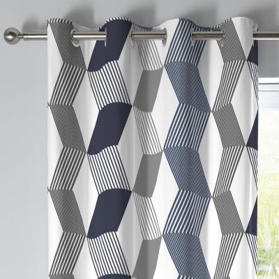 Dunelm Fusion Magna Navy Eyelet Curtains Navy