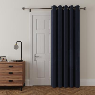 Dunelm Phoenix Velour Navy Thermal Door Curtain Navy