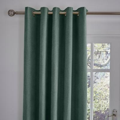Dunelm Wynter Thermal Eyelet Curtains Forest Green Green