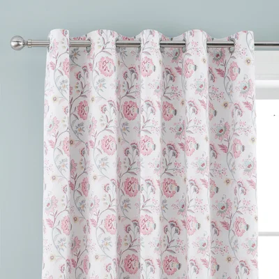 Dunelm Darton Blackout Eyelet Curtains Pink