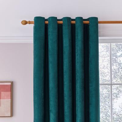 Dunelm Elements Cord Peacock Eyelet Curtains Peacock