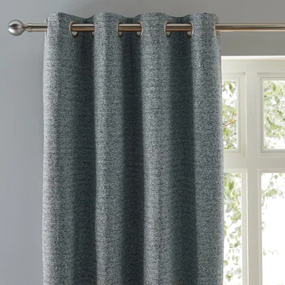 Dunelm Murano Blue Eyelet Curtains Blue