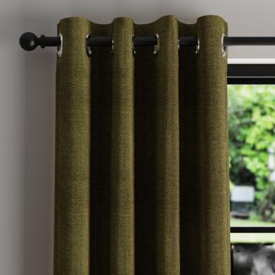 Dunelm Dawson Olive Thermal Eyelet Curtains Olive (Green)