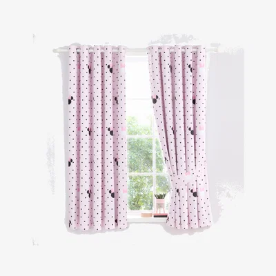 Dunelm Minnie Eyelet Curtains Pink