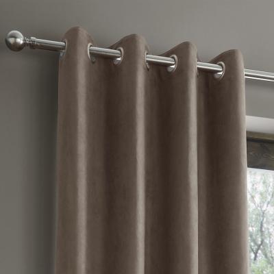 Dunelm Catherine Lansfield Faux Suede Mink Eyelet Curtains Mink