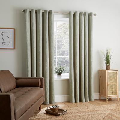 Dunelm Waffle Sage Curtains Sage